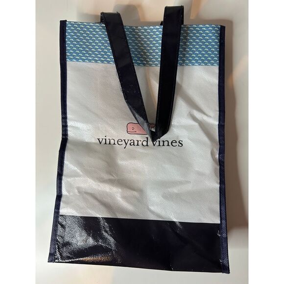 Vineyard Vines Reusable Shopping Tote Bag Eco-Friendly Whale Logo Pattern - Picture 1 of 3